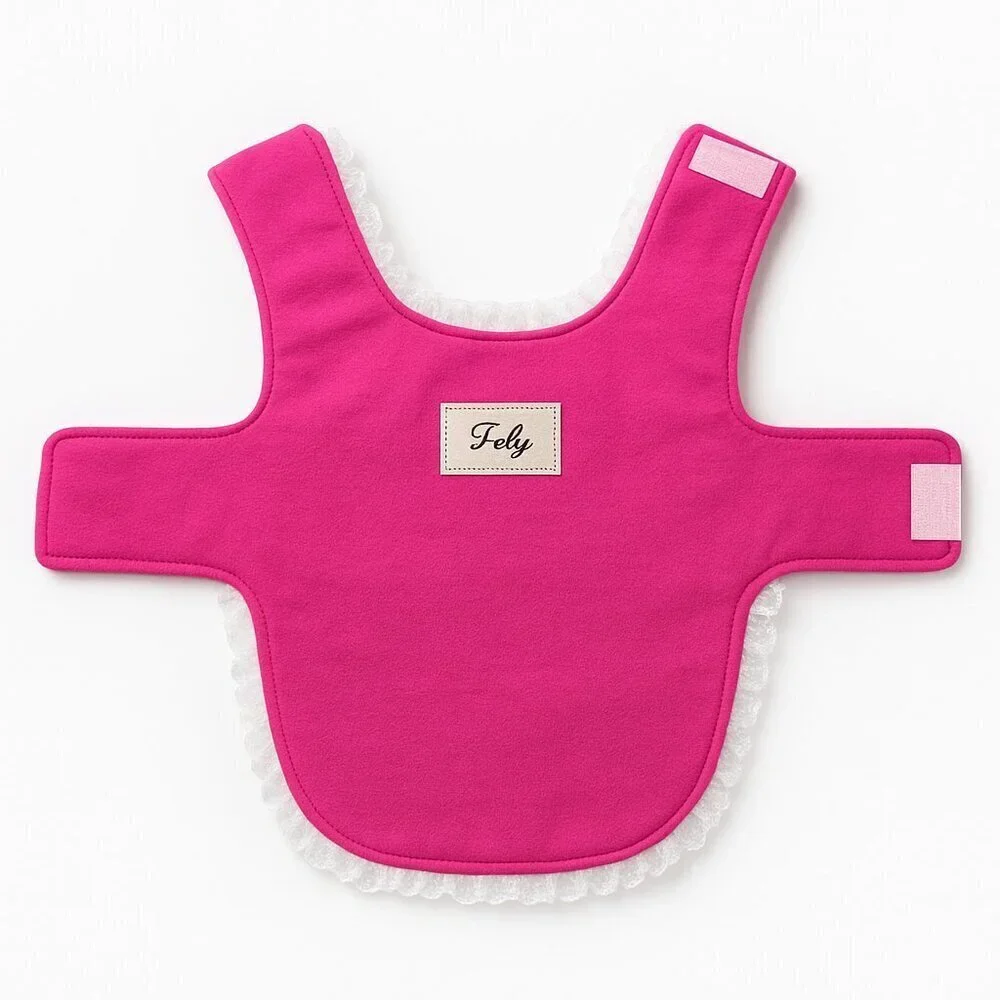 Luxury Pink Pearl-Lace Dog Vest – Adjustable Velcro Designer Coat Size Small NWT